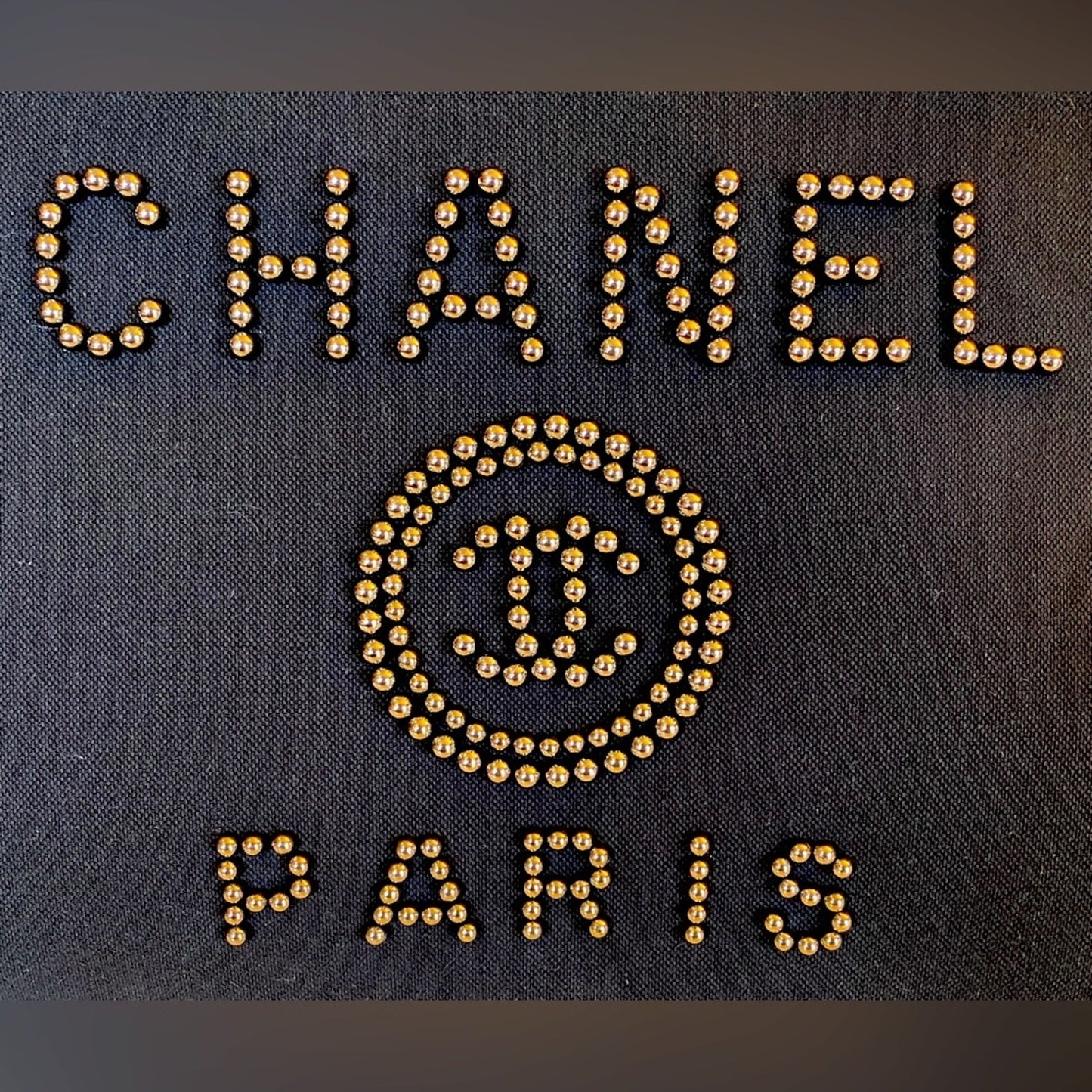 FASHION: Black Cloth Tote Shoulder Bag w/Studded Detailing & Dust Bag, NWTT