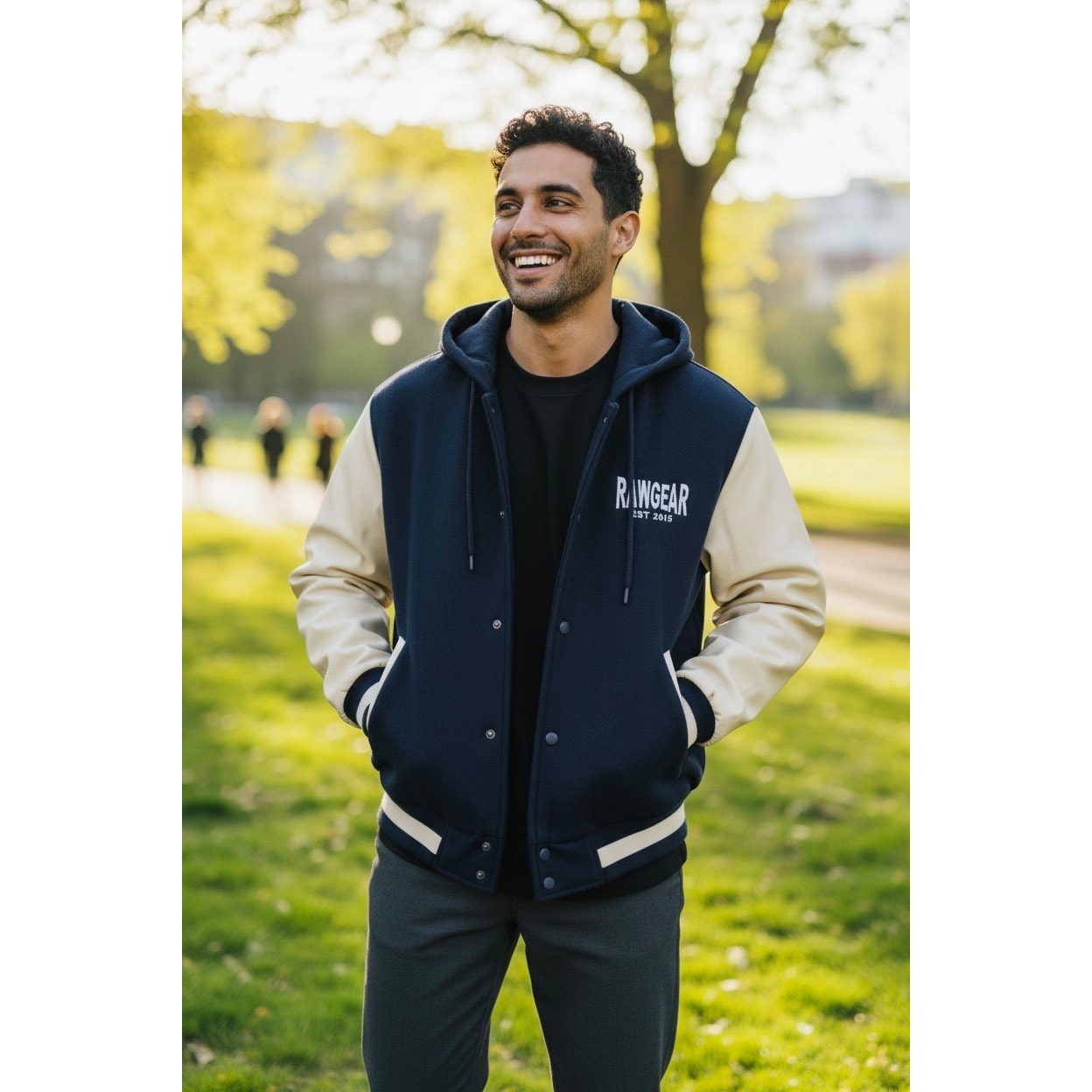 COACH Varsity Bomber Reversible
Jacket in Black and Dark Red, EUC