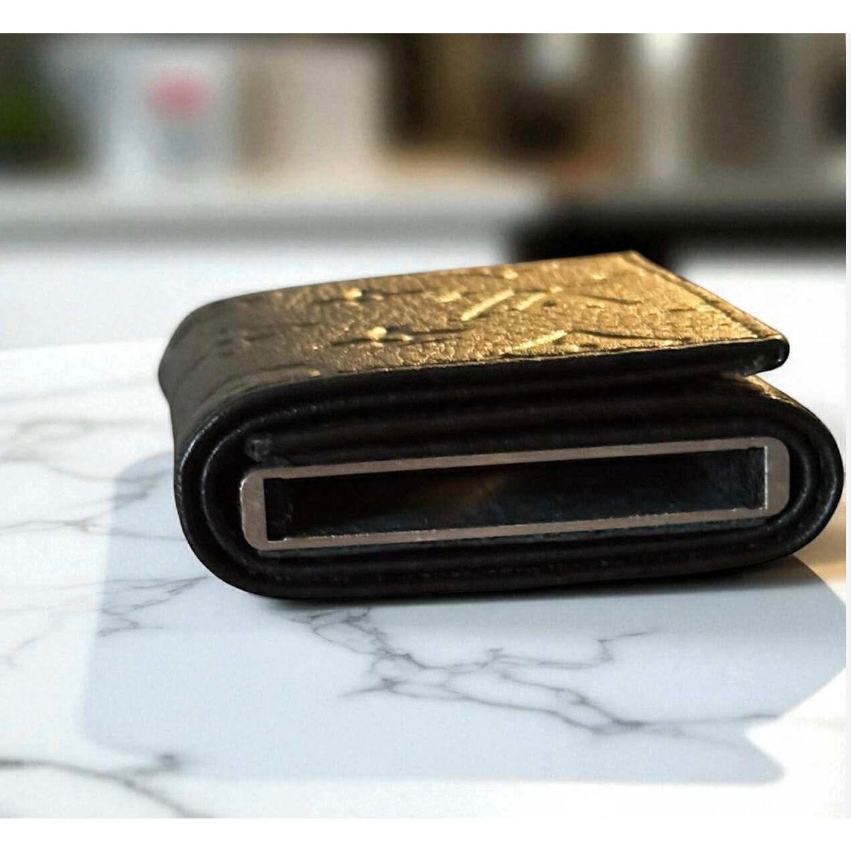 FASHION: Brown & Beige Monogram Card Holder, EUC