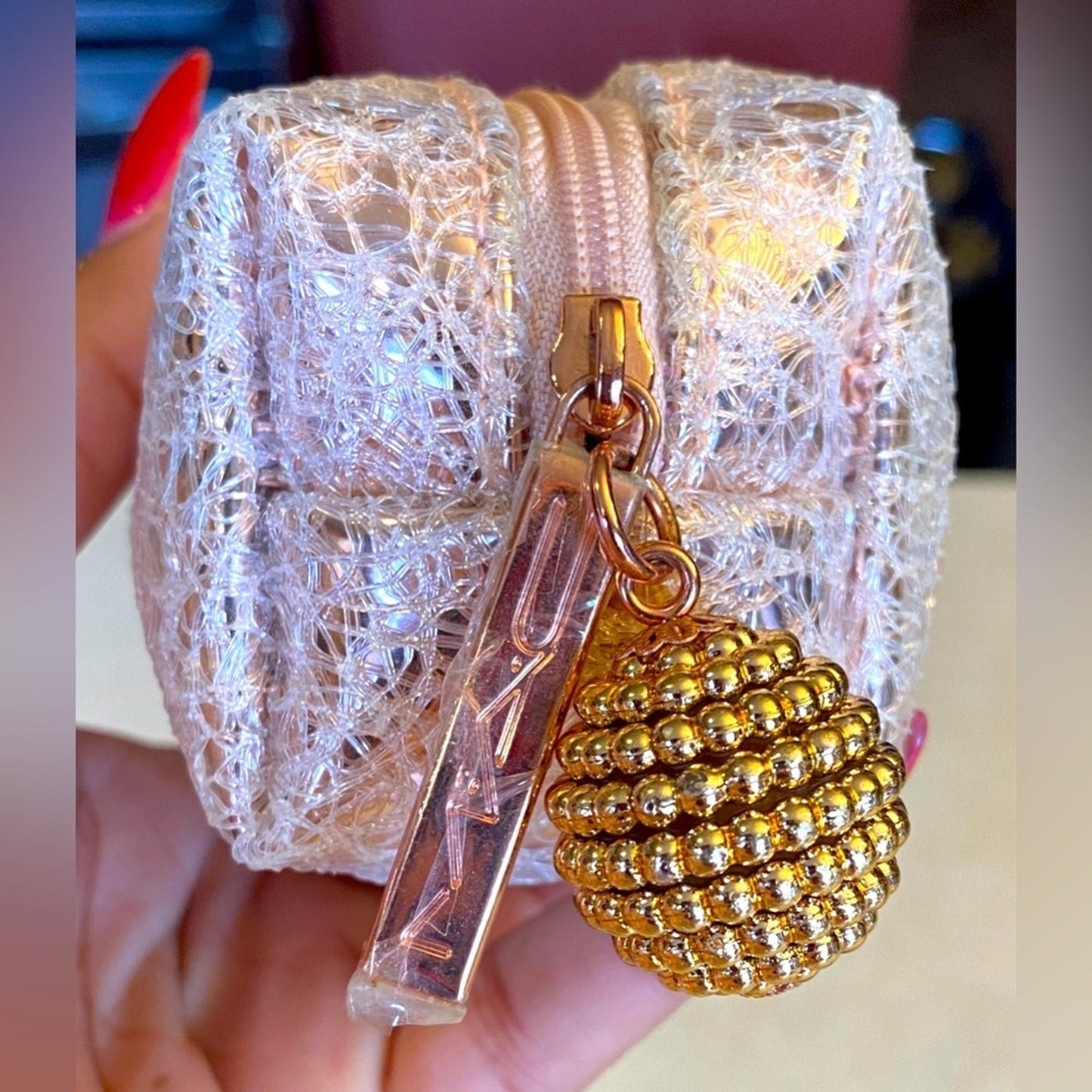 MAC 2017 Holiday Collection Cosmetics Snowball Lip Bag, EUC