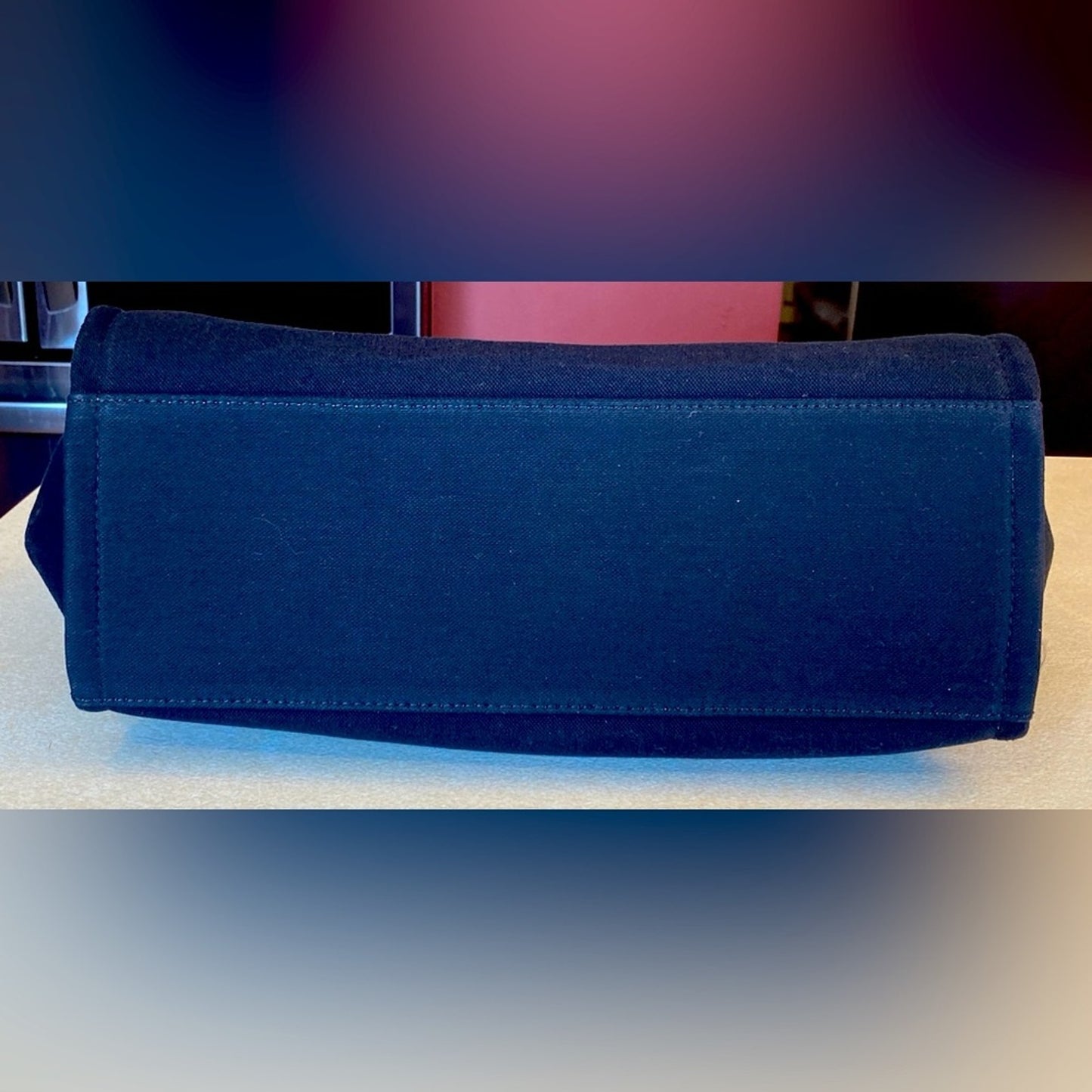 FASHION: Black Cloth Tote Shoulder Bag w/Studded Detailing & Dust Bag, NWTT