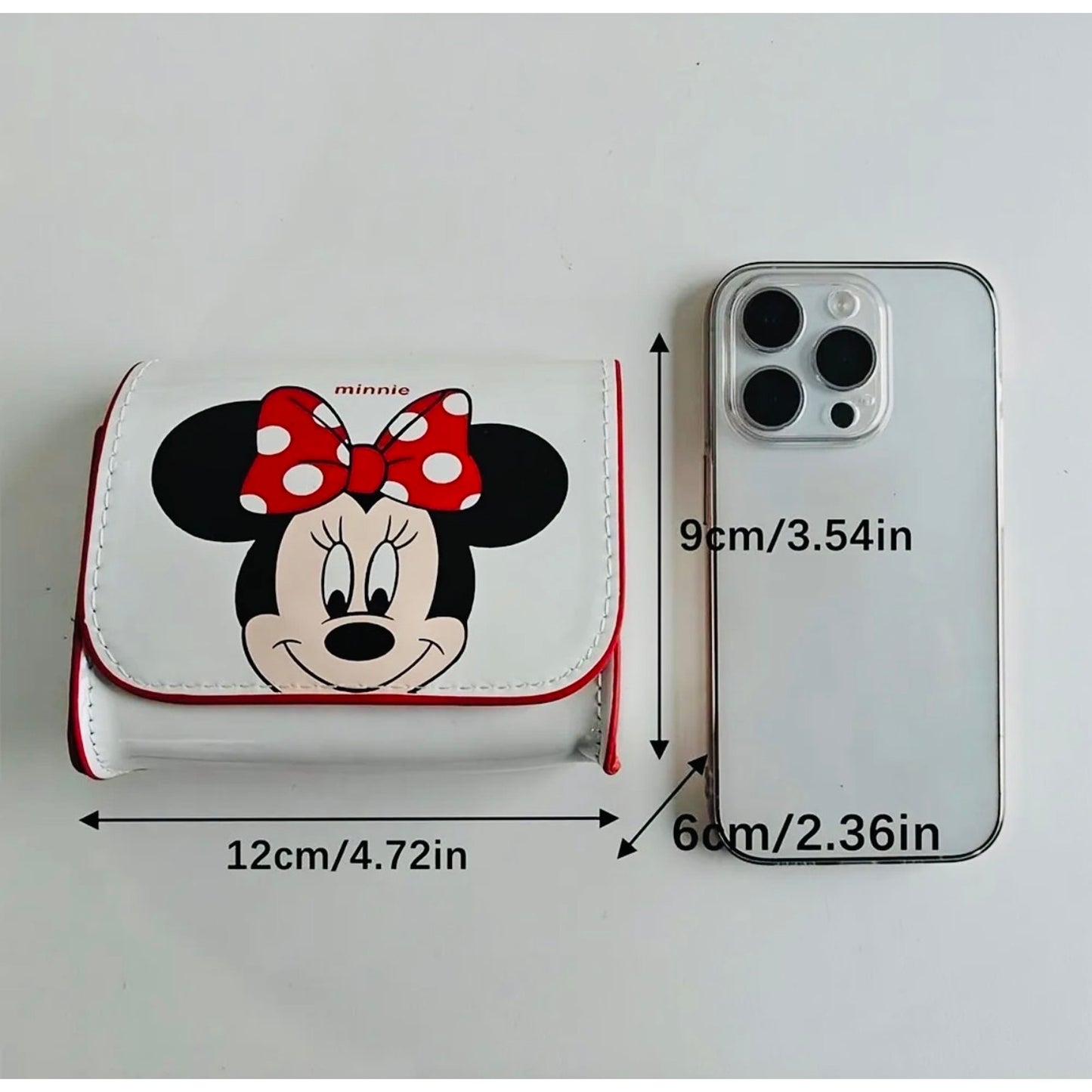 KIDS/MINI PURSE: Disney Mickey Mouse White Faux Leather Shoulder Bag, NWOT